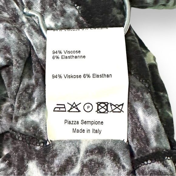 PIAZZA SEMPIONE | Italian Boat Neck Leaf Pattern Long Sleeve Top US Size 10 - Picture 6 of 6